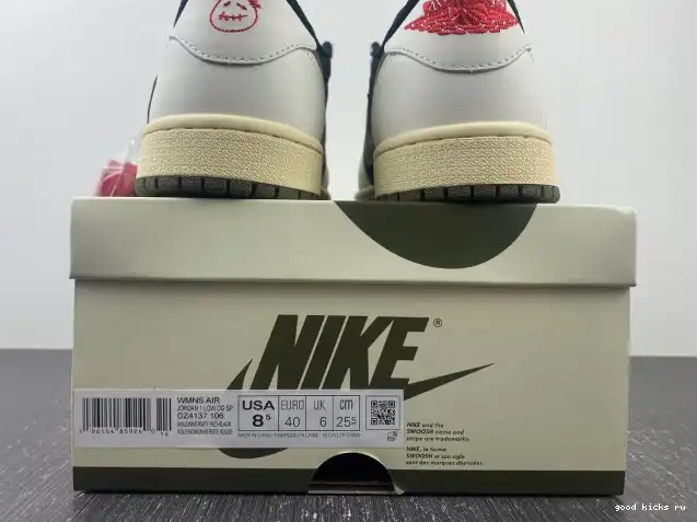 Scott Air Jordan Olive Low Travis 1 WMNS OG x DZ4137-106 0624